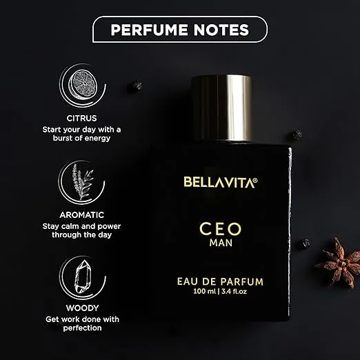 CEO MAN Perfume for men (3.3 Fl.oz) - Eau De Parfum with Lemon, Lavender, Tonka & Agarwood | Long Lasting Perfume for men, Vegan & Cruelty Free | Gift for men