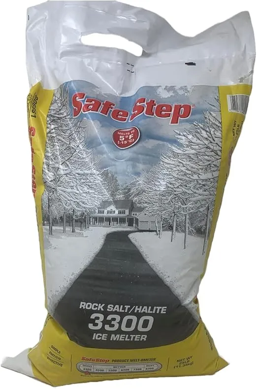 49200E Rock Salt Ice Melter, 25-Pound