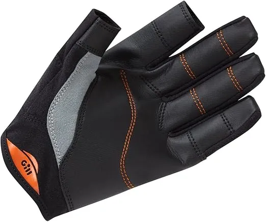 Gill Championship Sailing Gloves - Long Fingers with Exposed Finger and Thumb - Dura-Grip Fabric 50+ UV Sun Protection & Water Repellent