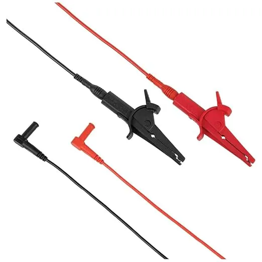 Klein Tools 69381 Alligator Clip Test Leads, Heavy-Duty Replacement Meter Leads, for All Meters Using Banana Plug Meter Leads, 3-Foot