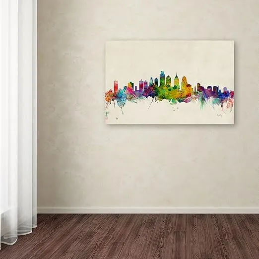 Trademark Fine Art Philadelphia Pennsylvania Artwork by Michael Tompsett, 12 by 19-Inch