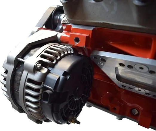 ICT Billet LS Billet Alternator Bracket Low Mount Compatible with Chevy Corvette American Made CNC Machined Aluminum 5.7L 6.0L 6.2L LS1 LSX LS3 LS2 LS6 551667-1