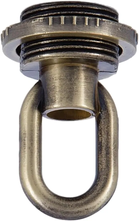 B&P Lamp® Antique Brass Die Cast Screw Collar Loop