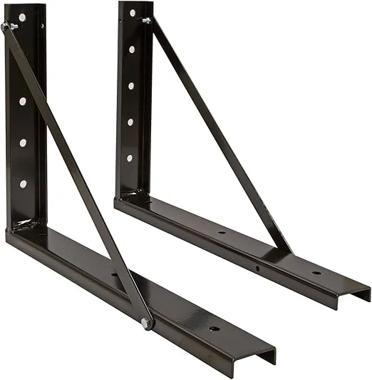 Buyers Products 1701011B Formed Bolted Black Steel Mounting Brackets for Underbody Truck Tool Box, Set of 2, 18 x 24, Corrosion Resistant With Universal Hole Pattern For Quick And Easy Mounting