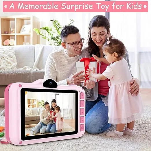 Kids Camera for Kids 3-10 Year Olds, 12MP HD Kids Digital Camera with 3.5'' Large Screen & 8X Digital Zoom, Children Camera Toys for Boys Girls with 32G TF Card, Kids Birthday Gifts