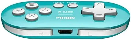 8Bitdo Zero 2 Mini Bluetooth Gamepad for Switch Windows Android MacOS Steam Raspberry Pi (Turquoise)