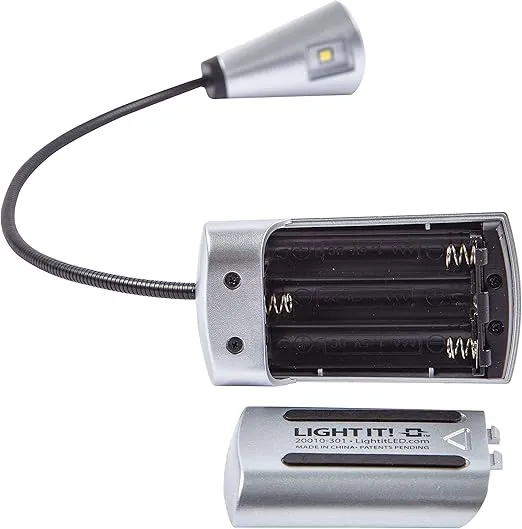 LIGHT IT! by Fulcrum, 20010-301 MultiFlex LED Reading Light, Silver, Single Pack