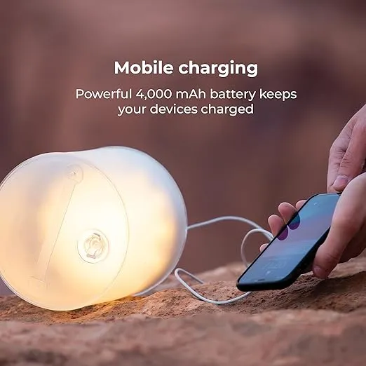 MPOWERD Luci Pro Series: Rechargeable Solar Inflatable LED Lantern + Charger, up to100 hrs and 360 Lumens, Waterproof, Camping, Backpacking, Emergencies