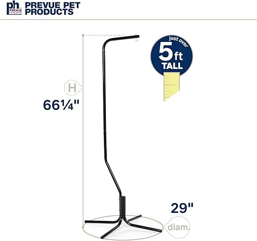 Prevue Hendryx Tubular Steel Hanging Bird Cage Stand 1780 Black, 24-Inch by 24-Inch by 62-Inch