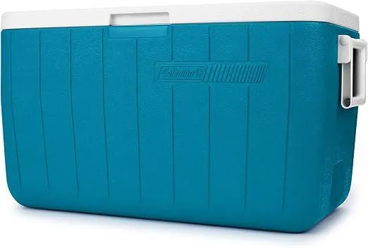 Coleman Chiller Series 48qt Insulated Portable Cooler, Hard Cooler with Ice Retention & Heavy-Duty Handles, Great for Camping, Tailgating, Beach, Picnic, Groceries, Boating & More