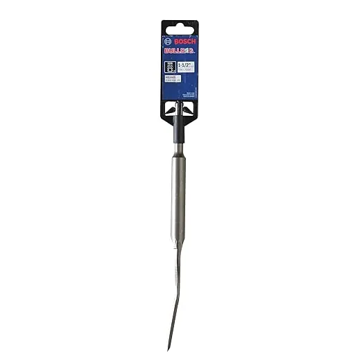 BOSCH HS1465 1-1/2 in. x 10 in. Tile Chisel SDS-Plus Bulldog Xtreme Hammer Steel Ideal for Removing Tiles, Smaller Grout Joints