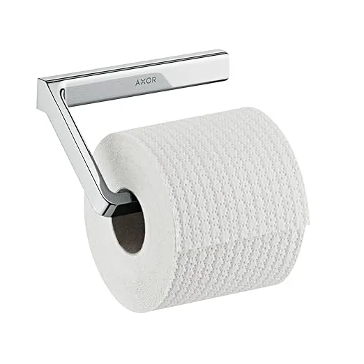 AXOR Toilet Paper Holder without Cover Easy Install 3-inch Modern Accessories in Chrome, 42846000