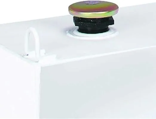 Jobox Crescent 100 Gallon White Rectangular Steel Liquid Transfer Tank for Trucks - 484000, 96 Gallon Capacity, White