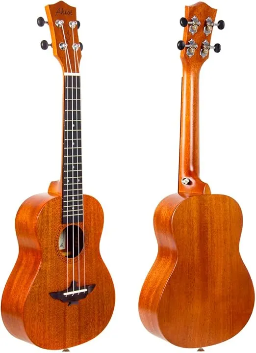 AKLOT Soprano Ukulele 21 Inch Solid Mahogany Ukelele for Professional Player with Uke Beginner Kit (Gig Bag, Picks, Tuner, Strap, String, Cleaning Cloth, Starter Manual)