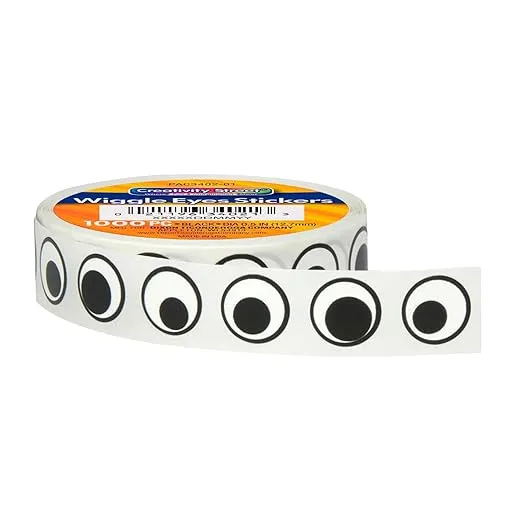 Wiggle Eyes Stickers, 0.5-Inch, Black, 1000/Pack
