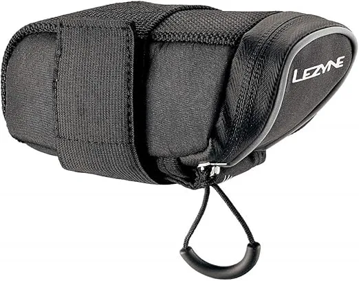 LEZYNE Micro Caddy Bicycle Saddle Bag, Aero-Shaped, Water Resistant, Quick Access, Multi-Tool Sleeve, Compact Bike Bag