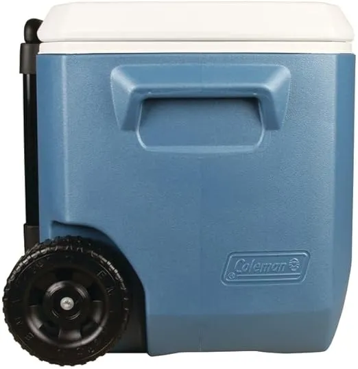 Coleman Insulated Can Cooler: 50 Quart Xtreme 5 Day Wheeled Cooler, Insulated Cooler with Wheels Keeps Ice for 5 Days, Portable Rolling Hard Cooler
