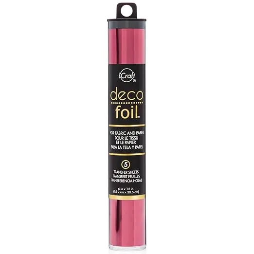 iCraft Deco Foil Transfer Sheets, 6" x 12", Wild Cherry 5 Piece