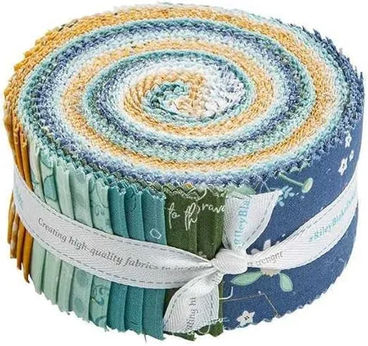 Beverly McCullough Daisy Fields Rolie Polie 40 2.5-inch Strips Jelly Roll Riley Blake RP-12480-40
