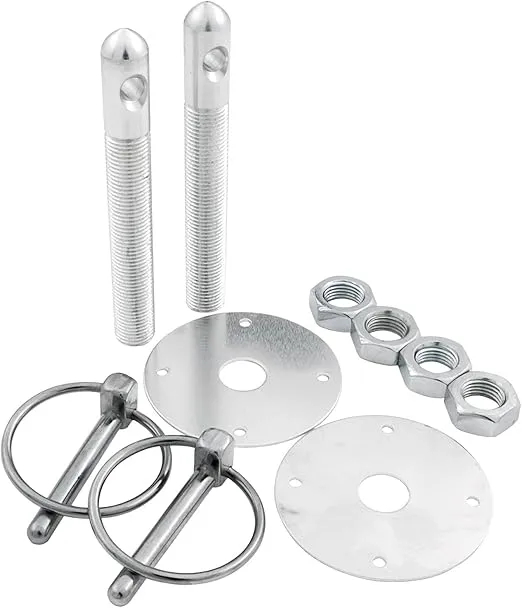 Allstar Performance ALL18500 1/2" Aluminum Hood Pin Kit, Silver