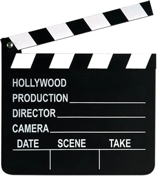 Rhode Island Novelty 7 Inch x 8 Inch Hollywood Movie Clapboard, Two Per Order