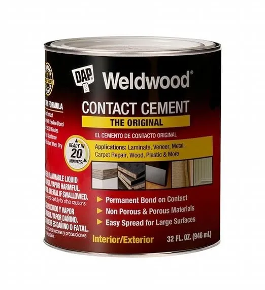 Dap 00272 6 Pack Quart Weldwood Original Contact Cement, Tan