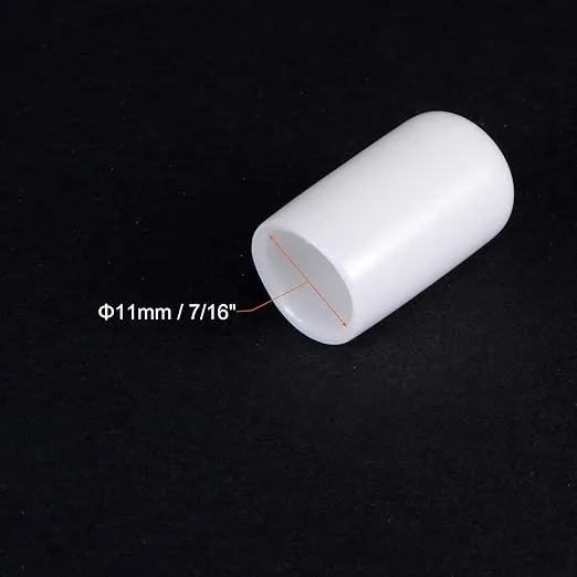MECCANIXITY Round End Caps Rubber Cover 7/16" Vinyl Screw Protector for Screw Bolt Pipe Tubing 50pcs