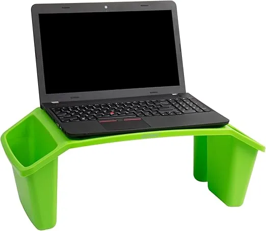Mind Reader Kids Lap Desk, Activity Tray, Drawing, Stackable, Classroom, Portable, Plastic, 22.25" L x 10.75" W x 8.5" H, Green