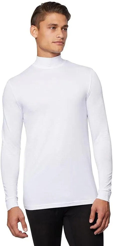32 Degrees Heat Mens Performance Thermal Lightweight Baselayer Mock Top Long Sleeve Top