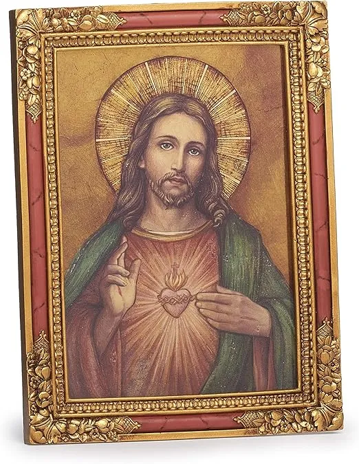 Joseph's Studio by Roman - Collection, 7.25" H Sacred Heart Icon, Made from Resin, High Level of Craftsmanship and Attention to Detail, Durable and Long Lasting