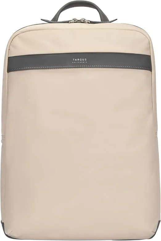 Targus 15" Newport Laptop Backpack, Tan - Men’s and Women’s Fashion Forward Backpack for Business and Travel, Fits Laptops Up To 15" (TBB59906GL)