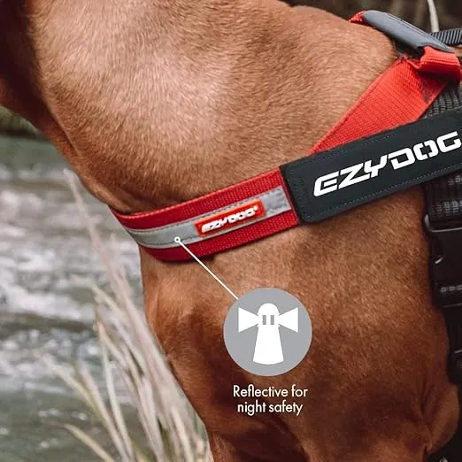EZYDOG Express Dog Harness | Dog Harness for Small, Medium and Large Dogs, Angled Ergonomic Design, Moulded Grip Handle, Easy Release Side Buckle (S, Black)