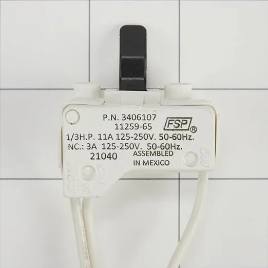 Whirlpool WP3406107 OEM Dryer Door Switch Assembly