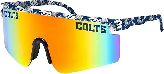 FOCO Men's NFL Team Logo Large Frame Sunglasses