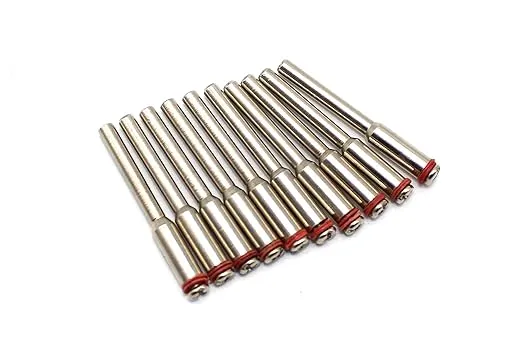 TMAX 10 pc 2 mm (5/64 Inch) Cut Off Wheel Screw Mandrel 1/8 Inch Shank Holder for Dremel Rotary Tools