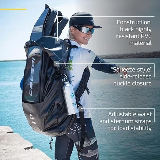 Cressi Dry Bag Gara 60 LT - Backpack Dry Bag for Diving Fins and Diving Material, Unisex Adult