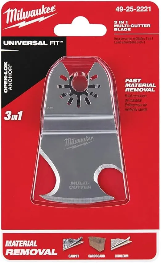 Milwaukee Open-Lok 3.41 in. L X 2 in. W Stainless Steel 3-in-1 Scraper Blade 1 pk