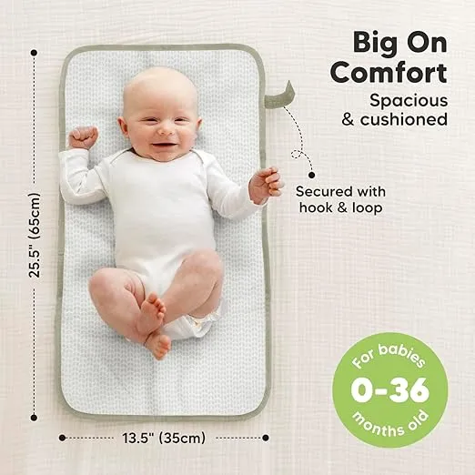 Portable Diaper Changing Pad - Waterproof Foldable Baby Changing Mat - Travel Diaper Change Mat - Lightweight Changing Pads for Baby - Baby Changer - Machine Washable (Fox Vale)