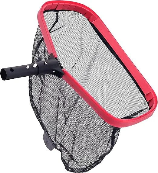 U.S. Pool Supply Professional Heavy Duty 17" Swimming Pool Leaf Skimmer Rake with Deep Net Bag - Strong Aluminum Frame for Faster Cleaning & Easier Debris Pickup and Removal
