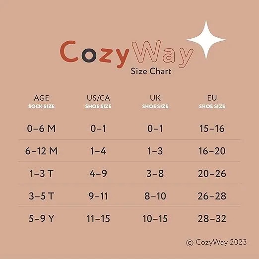 CozyWay Crew Cotton Toddler Socks - 12 Pack Stretch Boys and Girls Socks For All Day Comfort - Newborn, Infant and Baby Socks