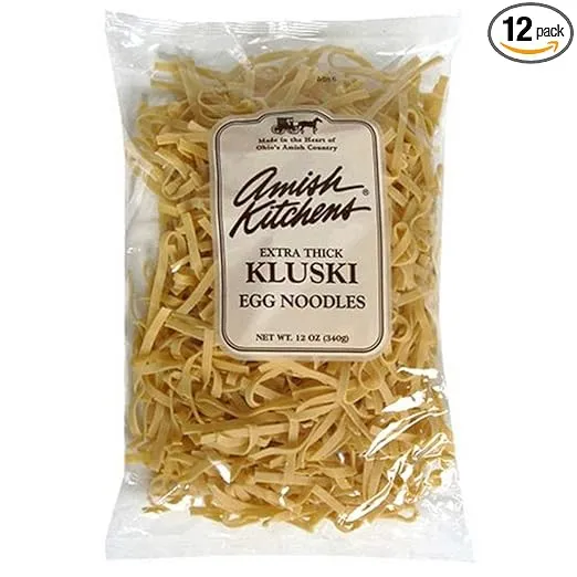 Amish Kitchens Extra-Thick Kluski Egg Noodles, 12-Ounce Bags (Pack of 12)