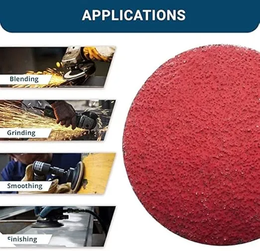 Benchmark Abrasives 3 Inch Sanding Discs Quick Change Ceramic - Drill & Die Grinder Sanding Disc for Deburring, Polishing, Rust Remover for Metal, Paint Stripper (25 Pack) - 80 Grit