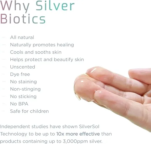 Silver Biotics Colloidal Nano SilverSol Ag₄O₄ 20 ppm Soothing & Nourishing Skin Gel | Versatile 4 Oz Gel for Skin Wellness and Comfort