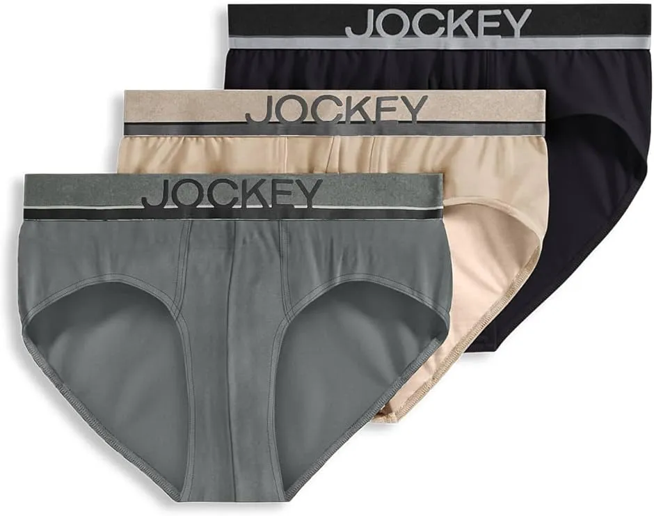 Jockey Men's Underwear Casual Cotton Stretch Brief - 3 Pack