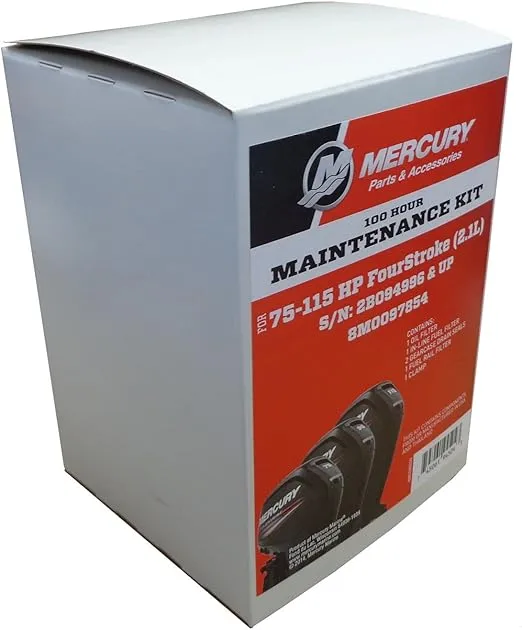 MERCURY OEM 100 Hr Maintenance Kit - 75-115HP FourStroke 2.1L Outboard 8M0097854