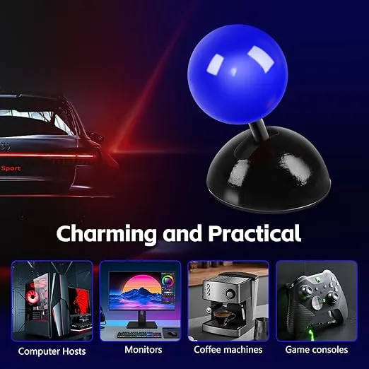 Car Push to Start Button Rocker, Car One Button Start Lever, Car Engine Start Stop Button Joystick, Full Metal Ball-Bar Automotive One-Touch Start Button Starter Cover Decorative Accessories (Blue)