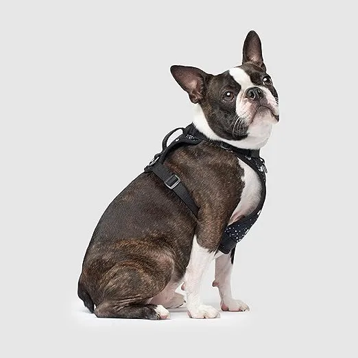 Canada Pooch No Pull Dog Harness Adjustable Dog Harness for Walking Dogs Seat Belt Harness, Front & Back D-Rings for Comfort & Control - Splatter/S