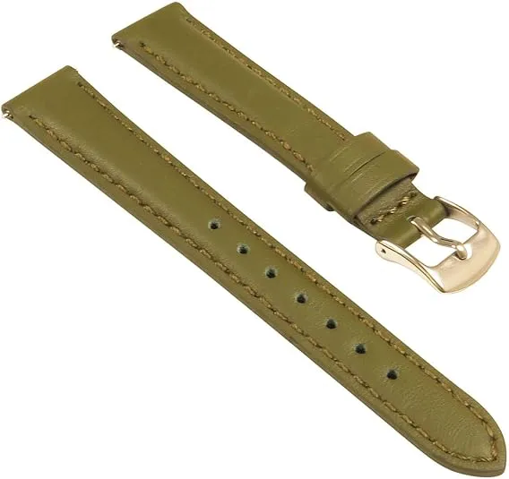Classic Women's Leather Quick Release Watch Band Strap - Choose Your Color/Length - 8mm 10mm 12mm 14mm 16mm 18mm 20mm 22mm 24mm