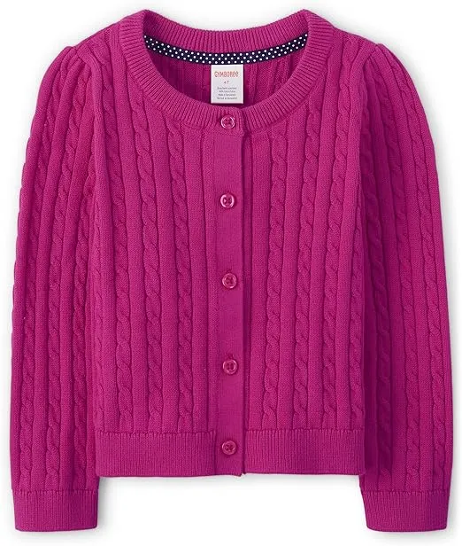 Gymboree Girls and Toddler Long Sleeve Cable Knit Cardigan Sweater