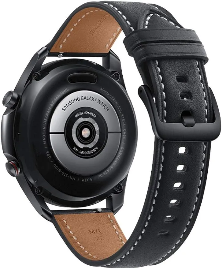 Samsung Galaxy Watch3 Watch 3 (GPS, Bluetooth, LTE) Smart Watch with Advanced Health Monitoring, Fitness Tracking, and Long Lasting Battery (Black, 45MM) (Renewed)